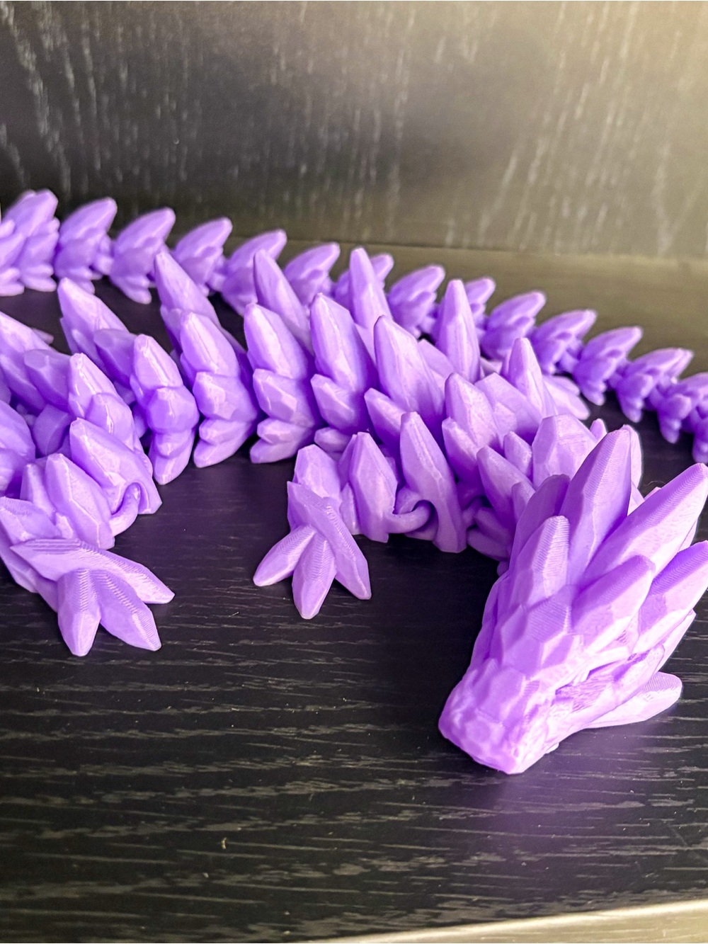 3D Printed Purple Gemstone Dragon